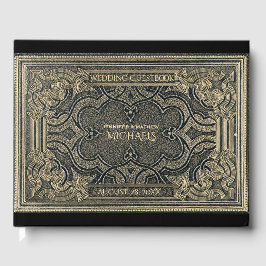 Romantisches Gold Vintag Look Gästebuch