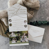 Romantisches Gold - Was für ein Jahr - Multi-Foto- All In One Einladung