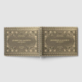 Romantisches Goldenes Antiquitätenbuch Gästebuch (Voll)