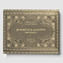 Romantisches Goldenes Antiquitätenbuch Gästebuch