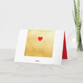 Romantisches Goldenes Herzmuster Karte (Rückseite)