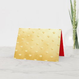 Romantisches Goldenes Herzmuster Karte