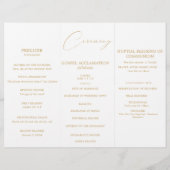 Romantisches Goldkalligrafie-Hochzeitsprogramm (Rückseite)