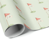 Romantisches Golf "Ich will" Golf-Hochzeits-Soft-S Geschenkpapier (Rolleneckpunkt)