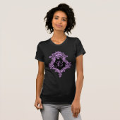 Romantisches Goth-Pink-Monogramm T-Shirt (Vorne ganz)