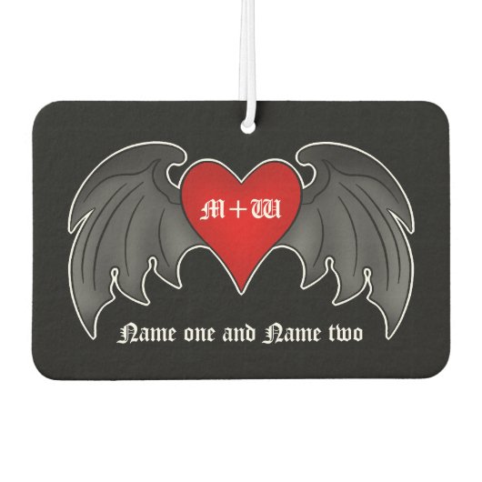 Romantisches Gotherherz | Valentine+Tag Autolufterfrischer (Vorderseite)