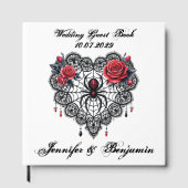 Romantisches Gotisches HochzeitsGästebuch mit Spid Gästebuch (Vorderseite)