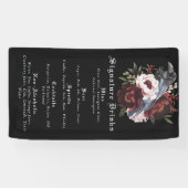 Romantisches Gotisches Raven Wedding Drinks Bar Me Banner (Horizontal)