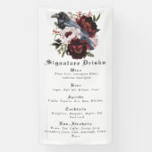 Romantisches Gotisches Raven Wedding Drinks Bar Me Banner (Vertikal)