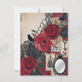 Romantisches Gotisches Vintages Elegantes Postkarte