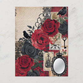 Romantisches Gotisches Vintages Elegantes Postkarte