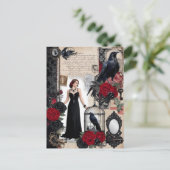 Romantisches Gotisches Vintages Elegantes Postkarte (Stehend Vorderseite)