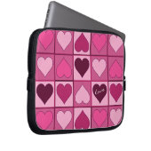 Romantisches grafisches Rosa hört auf und ab Laptopschutzhülle (Vorne Rechts)