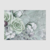 Romantisches graues/grünes Tissue-Papier Seidenpapier (Vorderseite)