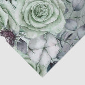 Romantisches graues/grünes Tissue-Papier Seidenpapier (Ausschnitt)