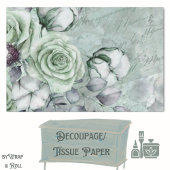 Romantisches graues/grünes Tissue-Papier Seidenpapier