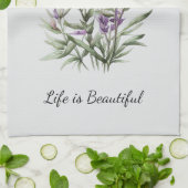 Romantisches graues Lila Lavendel-Brautparty Geschirrtuch (Gefaltet)