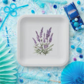 Romantisches graues Lila Lavendel-Brautparty Pappteller (Party)