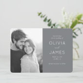 Romantisches Graustufenfoto Save The Date (Stehend Vorderseite)