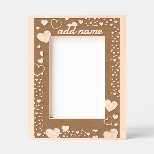 romantisches Grenzherz Geätzte Rahmen (Vorderseite)