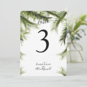 Romantisches Grün| Tischnummern (Stehend Vorderseite)