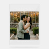 Romantisches grünes Foto Acrylschild (Vorderseite)