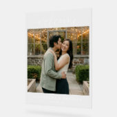 Romantisches grünes Foto Acrylschild (Winkel)