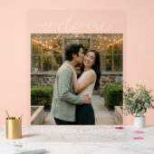 Romantisches grünes Foto Acrylschild (Hochzeit)