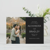 Romantisches grünes Foto Save The Date (Stehend Vorderseite)