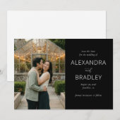 Romantisches grünes Foto Save The Date (Vorne/Hinten)