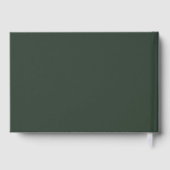 Romantisches grünes minimalistisches Foto Gästebuch (Rückseite)