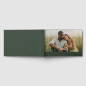 Romantisches grünes minimalistisches Foto Gästebuch (Voll)