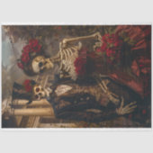 Romantisches Halloween Skeleton Couple Decoupage Seidenpapier (Vorderseite)