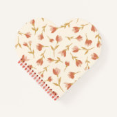 Romantisches handgemaltes Notizbuch mit geblümter  (Vorderseite)