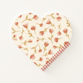 Romantisches handgemaltes Notizbuch mit geblümter (Rückseite)