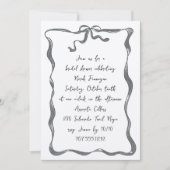 Romantisches handgeschriebenes Brautparty Einladung (Vorderseite)