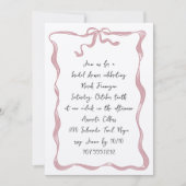 Romantisches handgeschriebenes Brautparty Einladung (Vorderseite)