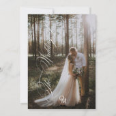 Romantisches handgeschriebenes Foto Hochzeit Einladung (Rückseite)