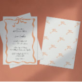 Romantisches handGezeichnet Ribbon-Rahmen-Brautpar Einladung