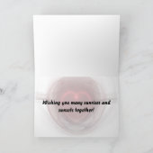 Romantisches "Happy Anniversary" Lighted Heart Art Karte (Innenseite)