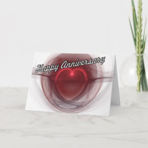 Romantisches "Happy Anniversary" Lighted Heart Art Karte