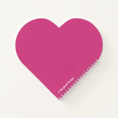 Romantisches Happy Valentine Rosa Rosa Liebe Tageb Notizblock (Rückseite)