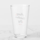 Romantisches Happy Valentine's Day Red Hearts Eleg Glas (Rückseite)