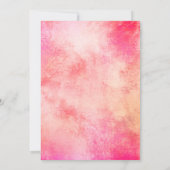 Romantisches Hellrosa Blumenschrift Save The Date (Rückseite)