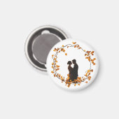 Romantisches Herbsthochzeitmagazin - Rustikaler Fa Magnet (Vorderseite/Rückseite)