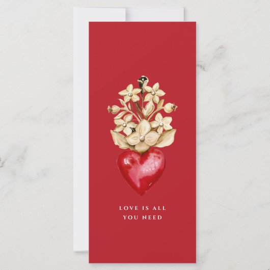 Romantisches Herz | Abendmenü (Rückseite)