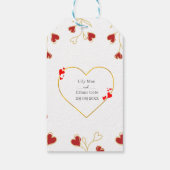 Romantisches Herz Blumen Geschenkanhänger (Rückseite)