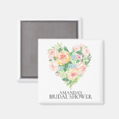 Romantisches Herz-Brautparty Gefallen Magnet (Vorderseite/Rückseite)