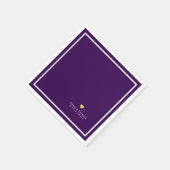 Romantisches Herz der Liebe Ehefrau & Ehemann Name Serviette (Ecke)
