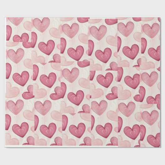 "Romantisches Herz-Geschenkpapier Geschenkpapier (Flach)